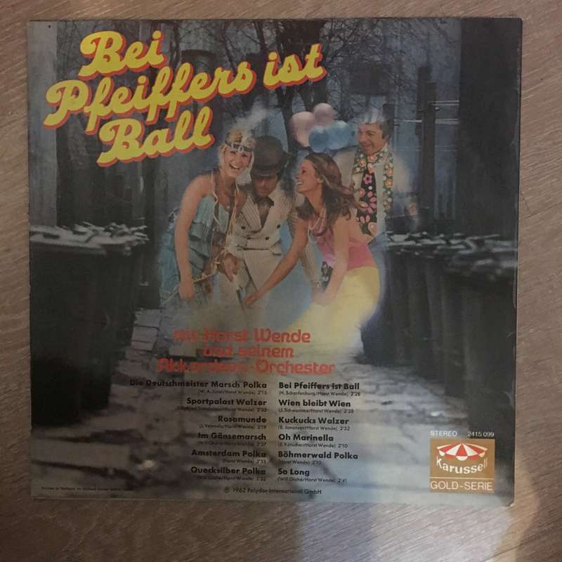 Horst Wende's Accordeon-Band  Bei Pfeiffers Ist Ball - Vinyl LP Record - Opened  - Good+ Qu...