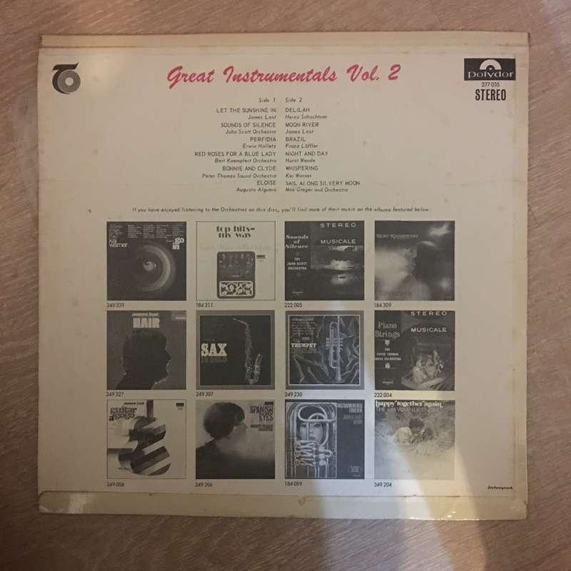 Great Instrumentals Vol 2 - Vinyl LP Record - Opened  - Very-Good- Quality (VG-)