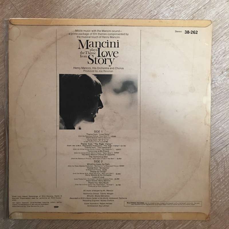 Mancini - Theme From Love Story - Vinyl LP Record - Opened  - Good+ Quality (G+)