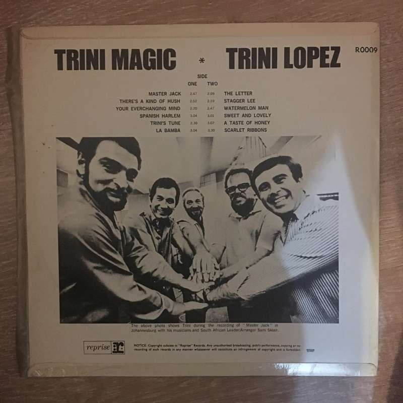 Trini Lopez - Trini Magic - Vinyl LP Record - Very-Good- Quality (VG-)