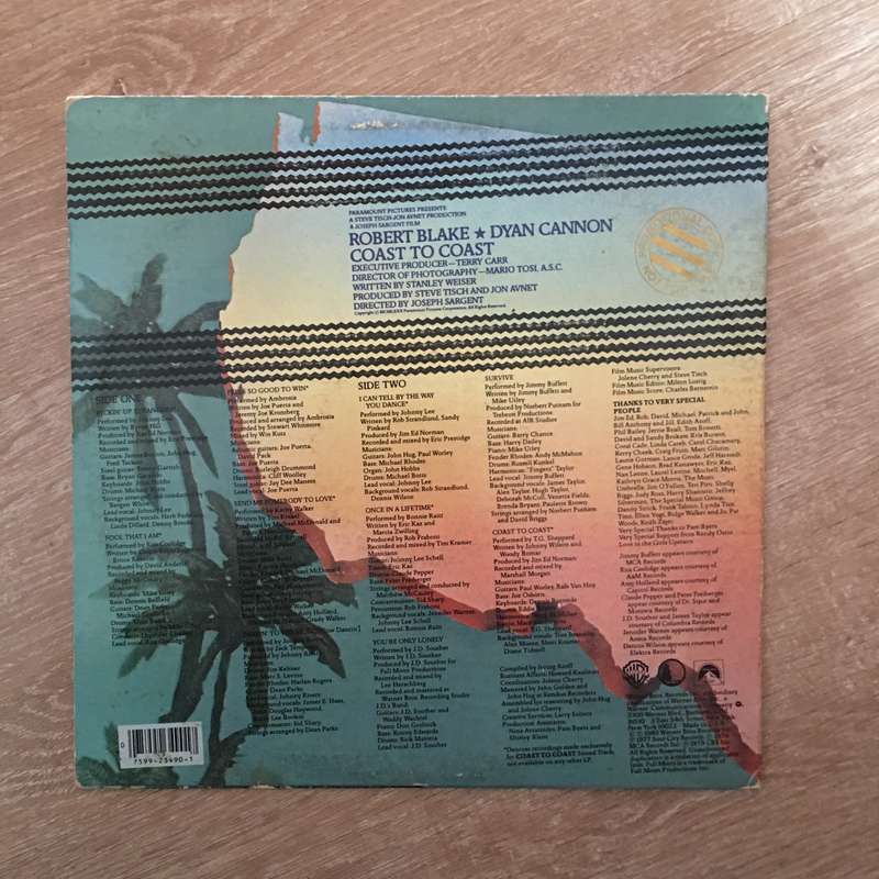 Coast to Coast - Music from The Original Motion Picture Soundtrack - Vinyl LP Record - Very-Good+...