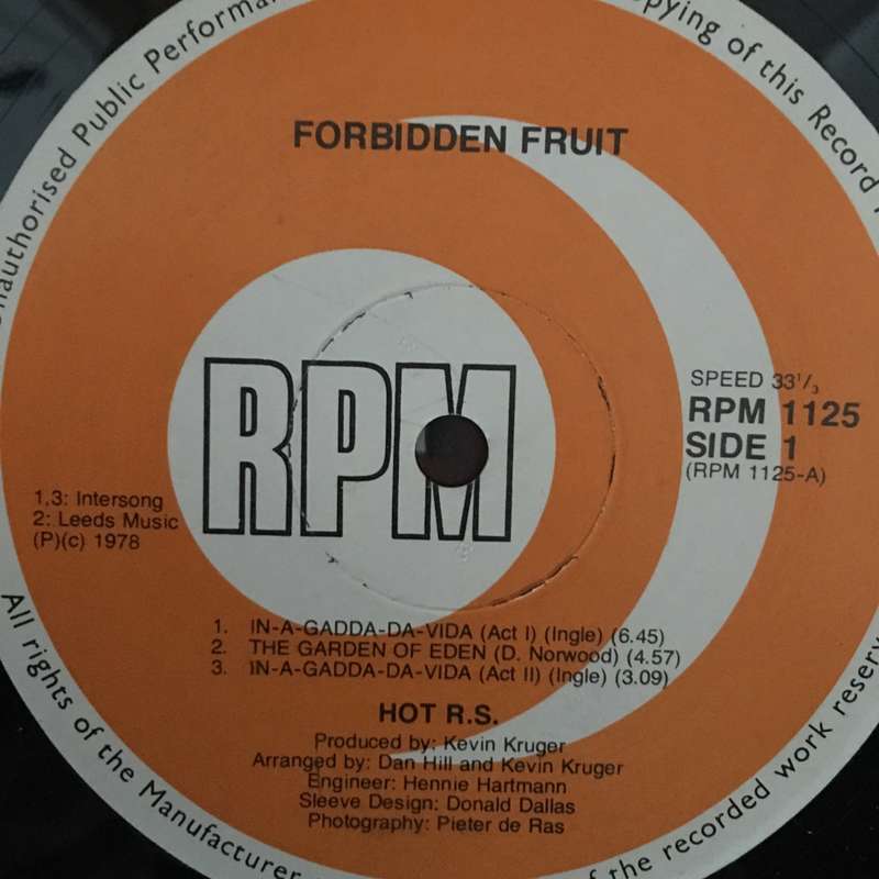 Hot RS - Forbidden Fruit - Vinyl LP Record - Opened  - Very-Good- Quality (VG-)