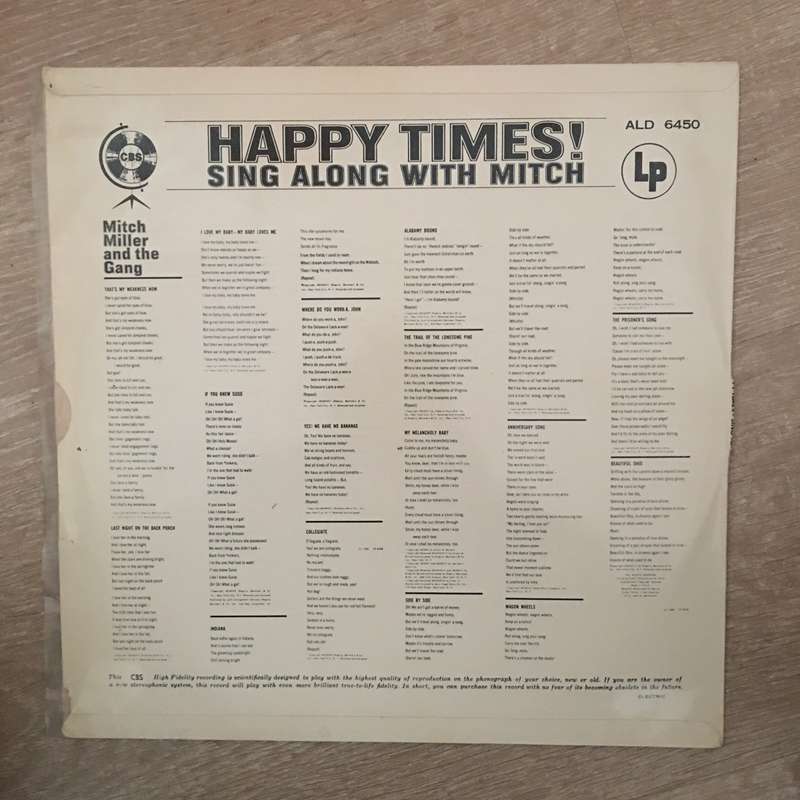 Mitch Miller & The Gang  Sing Along With Mitch - Vinyl LP Record - Opened  - Good+ Quality ...