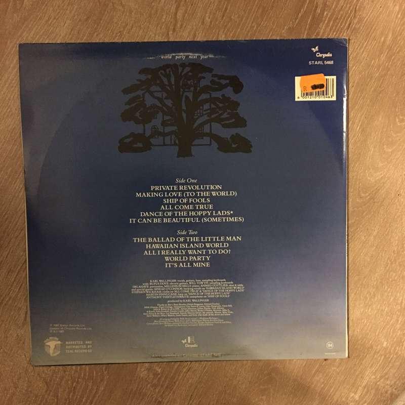 World Party - Private Revolution - Vinyl LP Record - Opened  - Very-Good+ Quality (VG+)