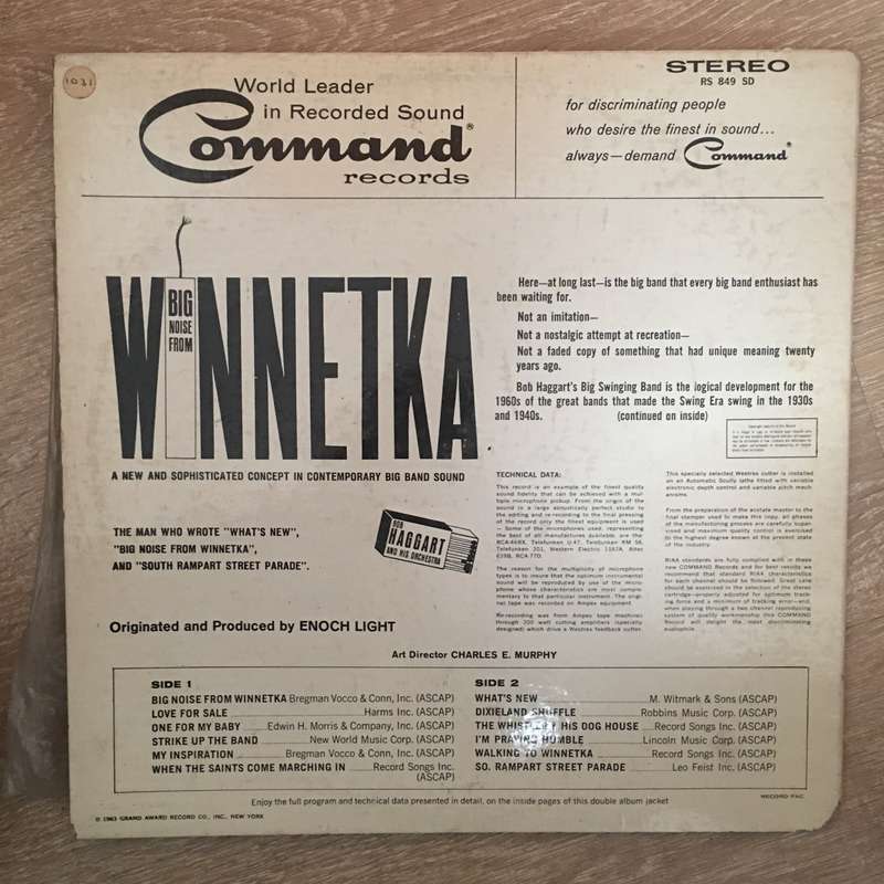 Bob Haggart And His Orchestra  Big Noise From Winnetka - Vinyl LP Record - Opened  - Very-G...