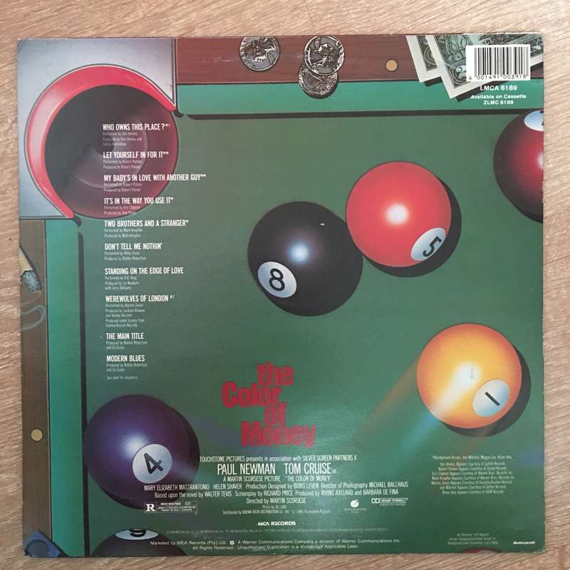 The Color Of Money - The Original Motion Picture Soundtrack - Vinyl LP Record - Opened  - Very-Go...