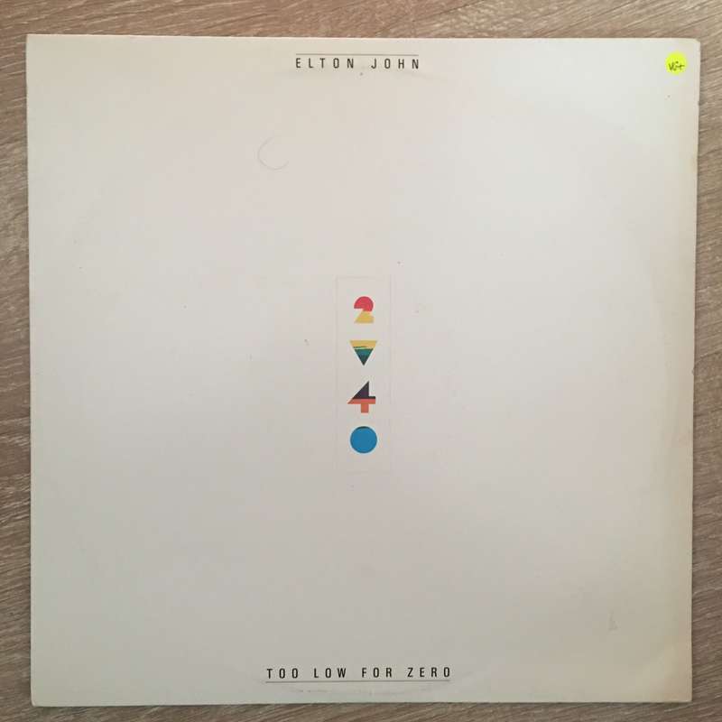 Elton John  Too Low for Zero - Vinyl LP - Opened  - Very-Good+ Quality (VG+)