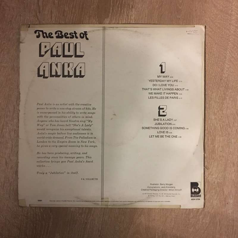 The Best Of Paul Anka - Vinyl LP Record - Opened  - Very-Good+ Quality (VG+)