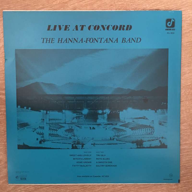 The Hanna-Fontana Band Featuring Jake Hanna And Carl Fontana  Live At Concord - Vinyl -  Vi...