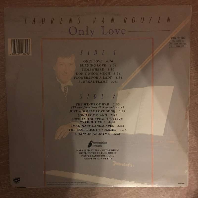 Laurens Van Rooyen - Only Love - Vinyl LP Record - Opened  - Very-Good+ Quality (VG+)