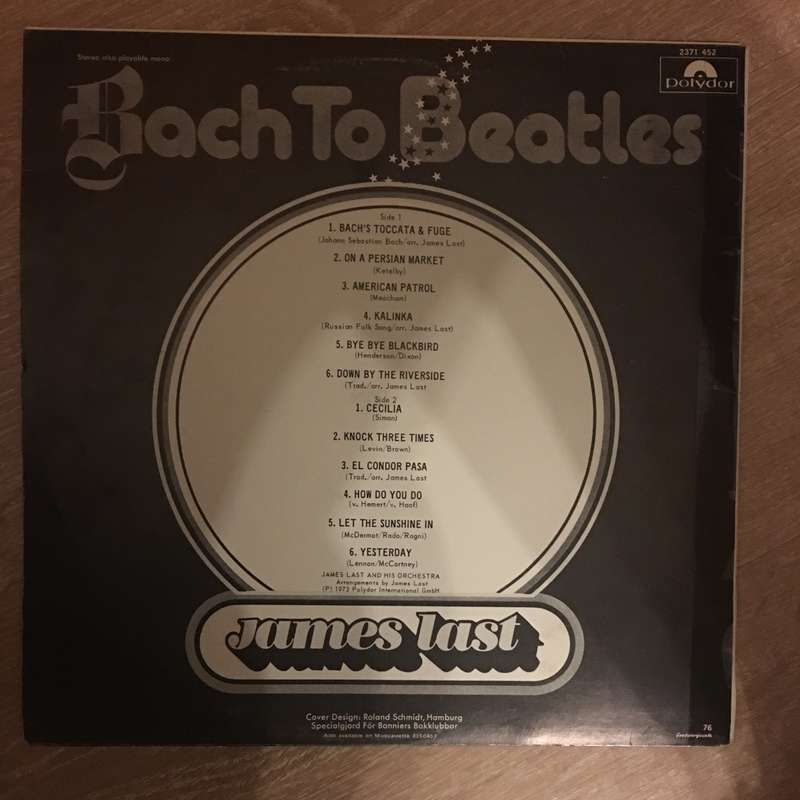 James Last  Bach To Beatles - Vinyl LP Record  - Very-Good+ Quality (VG+)