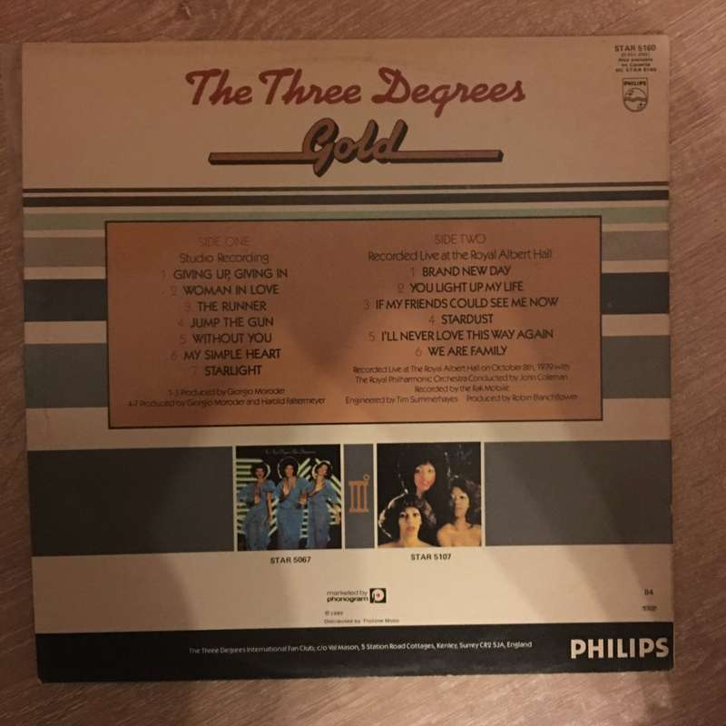 The Three Degrees  Gold - Vinyl LP Record - Opened  - Very-Good+ Quality (VG+)