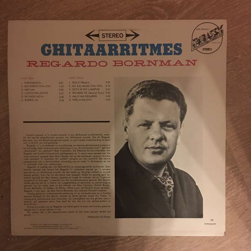 Regardo Bornman - Ghitaarritmes - Vinyl LP Record - Opened  - Very-Good+ Quality (VG+)