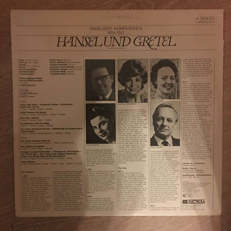 Hansel-Und-Gretel -  Humperdinck- Andre-Cluytens- Vinyl LP Opened - Near Mint Condition (NM)