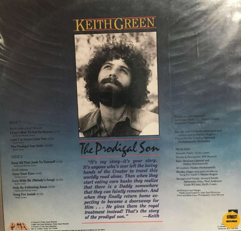 Keith Green - The Prodigal Son - Vinyl LP Record - Opened  - Very-Good+ Quality (VG+)
