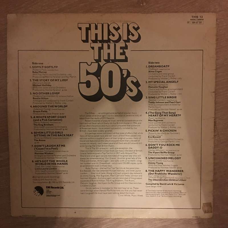 This is the 50's - Vinyl LP Record - Opened  - Very-Good+ Quality (VG+)