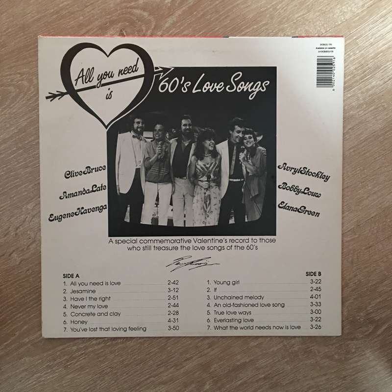 60's Love Songs - Vinyl LP Record - Opened  - Very-Good Quality (VG)