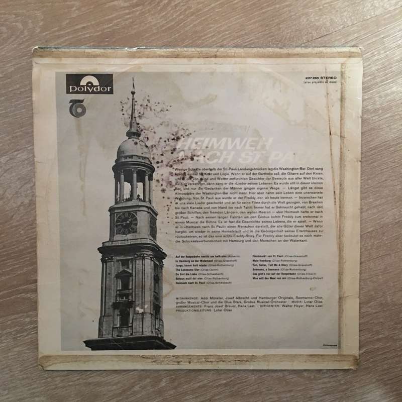 Freddy  Heimweh Nach St. Pauli - Vinyl LP Record - Opened  - Good Quality (G)