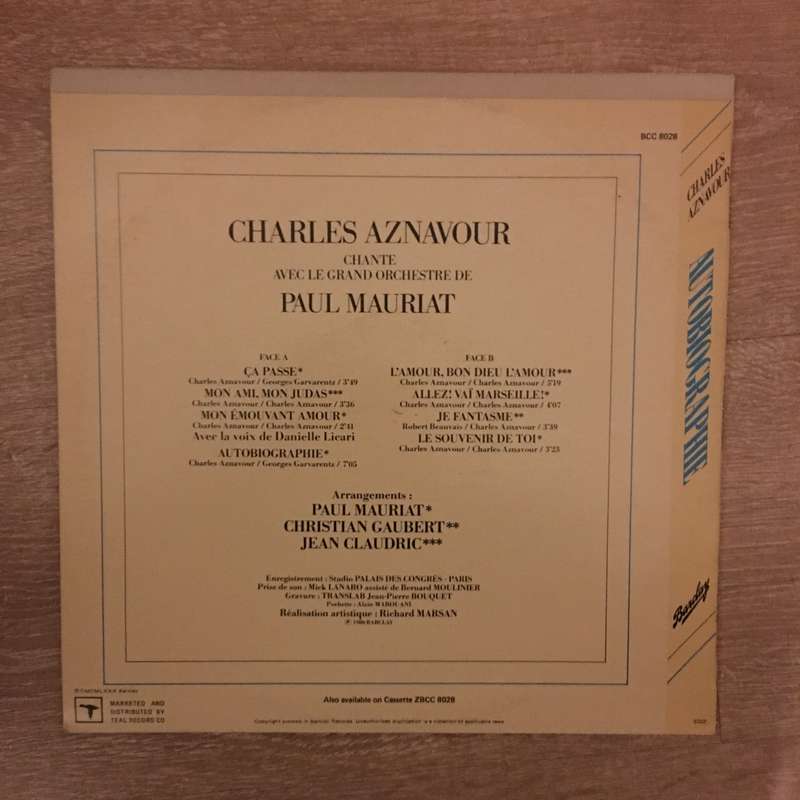 Charles Aznavour  Autobiographie - Vinyl LP Record - Opened  - Very-Good+ Quality (VG+)