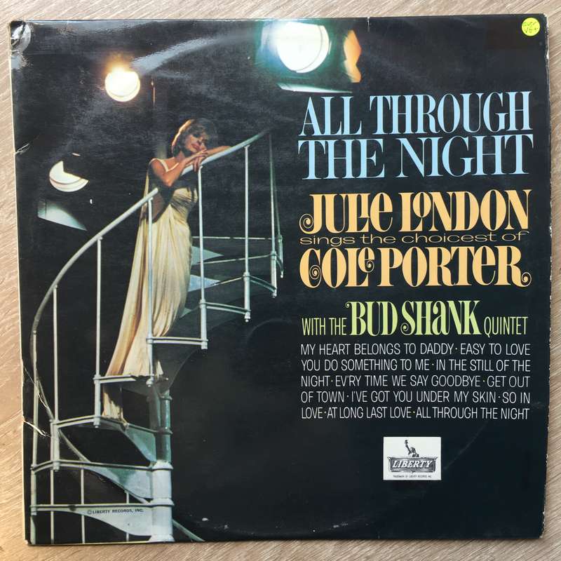 Julie London With The Bud Shank Quintet  All Through The Night - Vinyl LP Record - Opened  ...