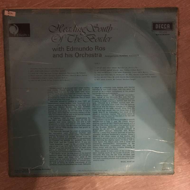 Edmundo Ros & His Orchestra  South Of The Border - Vinyl LP Record - Opened  - Very-Good+ Q...