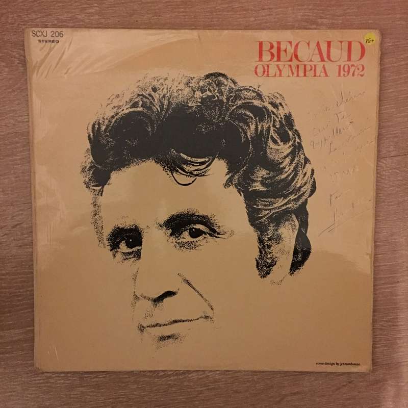Gilbert Bécaud  Olympia 1972 - Vinyl LP Record - Opened  - Very-Good+ Quality (VG+)