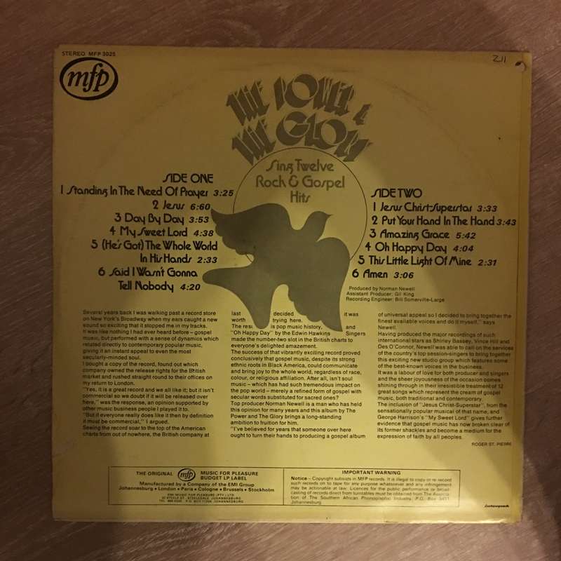 The Power & The Glory  Sing Twelve Rock & Gospel Hits - Vinyl LP Record - Opened  - Very-Go...
