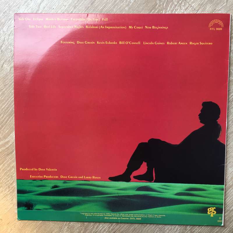 Dave Valentin - Kalahari -  Vinyl LP Record - Very Good Quality (VG+)