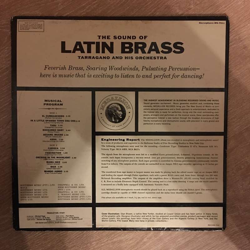Tarragano & His Orchestra  The Sound Of Latin Brass  - Vinyl LP - Opened  - Very-Good+ Qual...