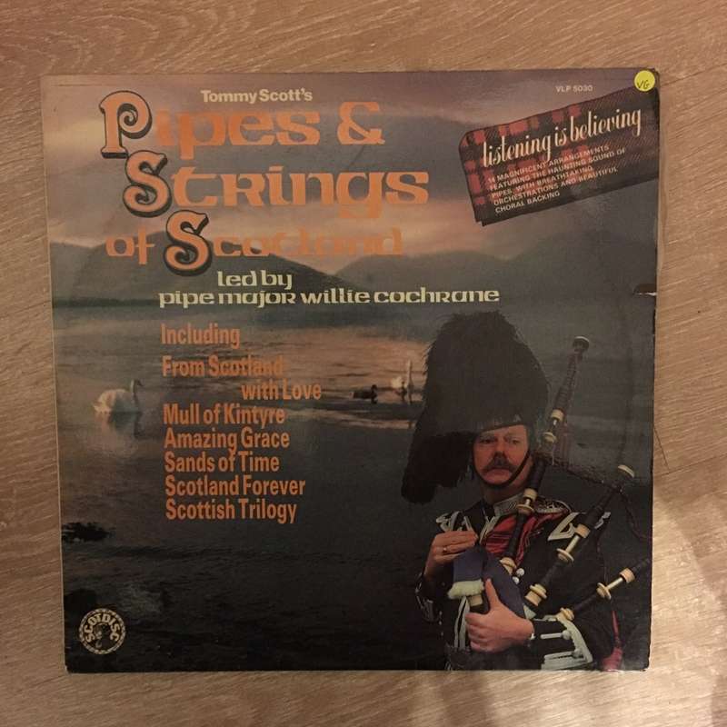 Tommy Scott's - Pipes and Strings Of Scotland -  Vinyl LP Record - Opened  - Very-Good Quality (VG)