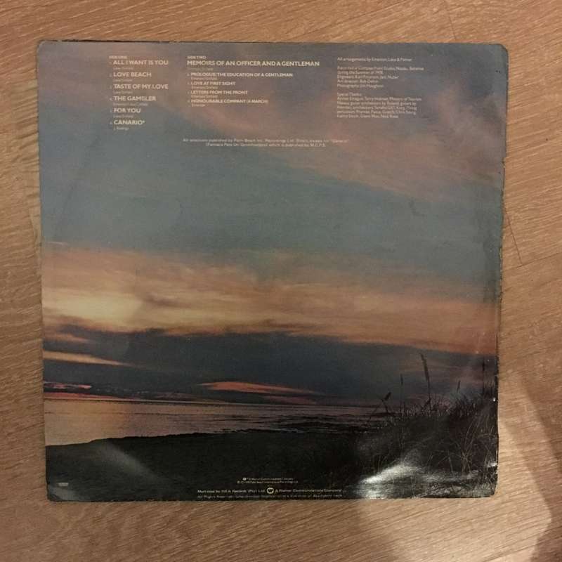 Emerson, Lake and Palmer - Love Beach - Vinyl LP Record - Opened  - Very-Good- Quality (VG-)