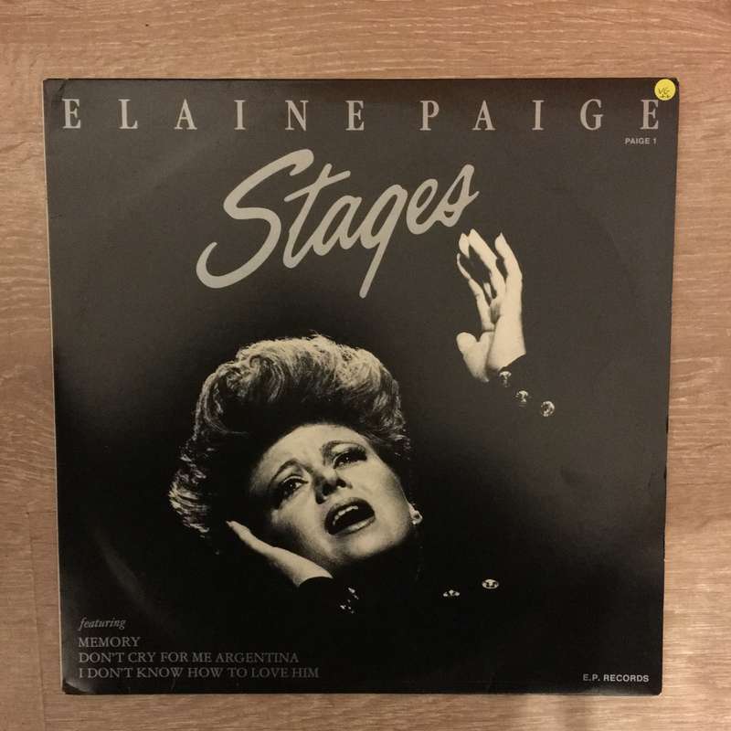 Elaine Paige - Stages - Vinyl LP Record  - Very-Good+ Quality (VG+)