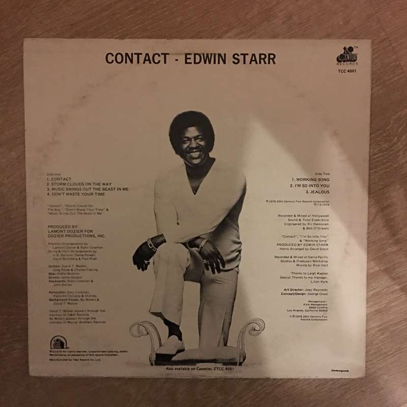 Edwin Starr - Clean   - Vinyl LP - Opened  - Very-Good+ (VG+)