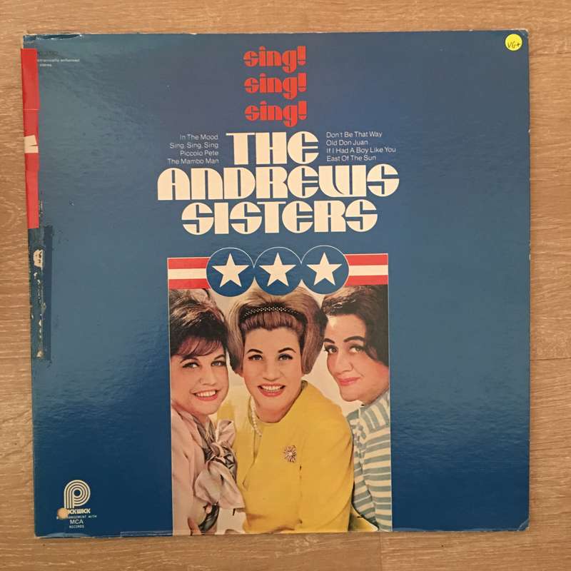 The Andrews Sisters - Sing Sing Sing - Vinyl LP Record - Opened  - Very-Good+ Quality (VG+)