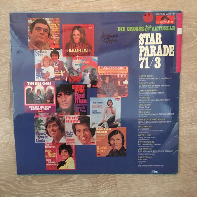 Die Grosse & Artuella - Starparade 71/3- Vinyl LP Record - Opened  - Very-Good+ Quality (VG+)