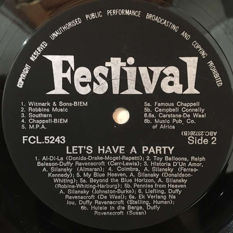 Let's Have A Party - Festival Record Club -  Vinyl LP Record - Opened  - Very-Good Quality (VG)