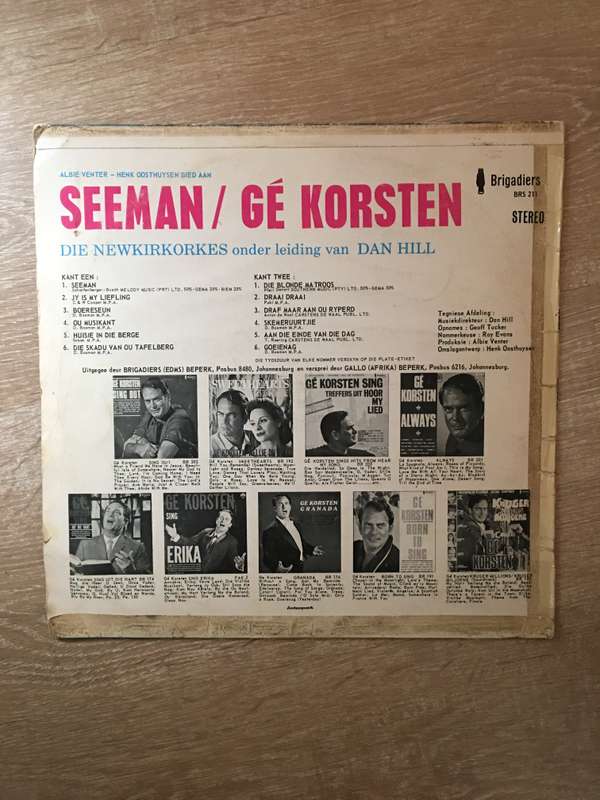 Ge Korsten - Seeman -  Vinyl LP Record - Opened  - Very-Good Quality (VG)