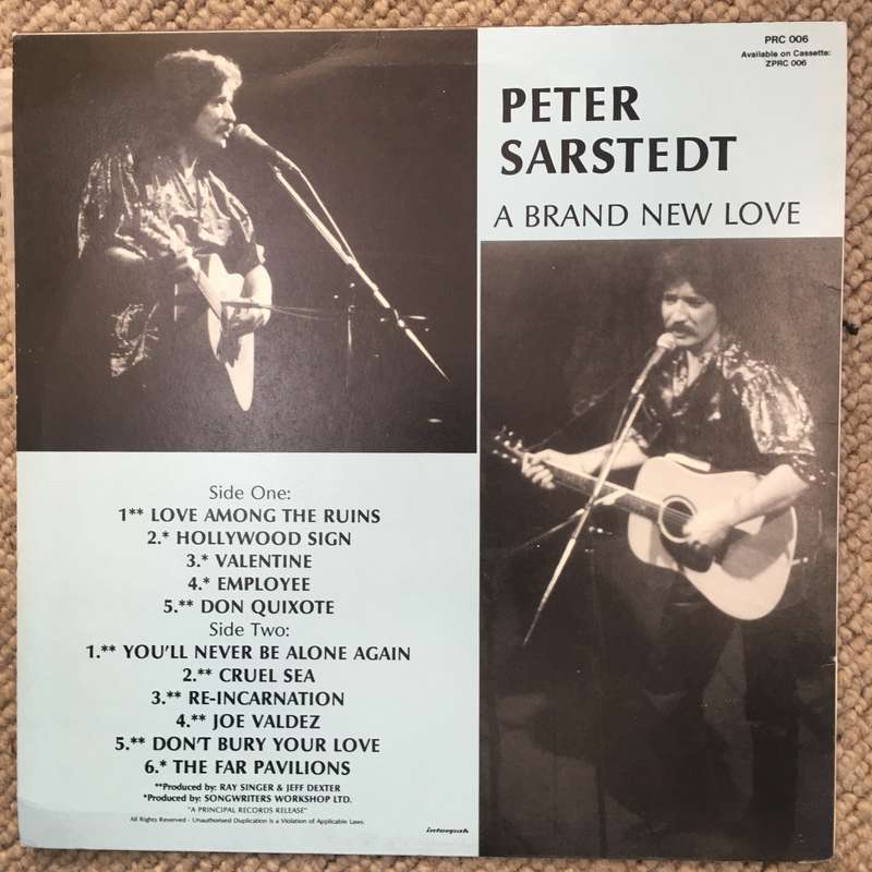 Peter Sarstedt - A Brand New Love - Vinyl LP Record - Opened  - Very-Good+ Quality (VG+)