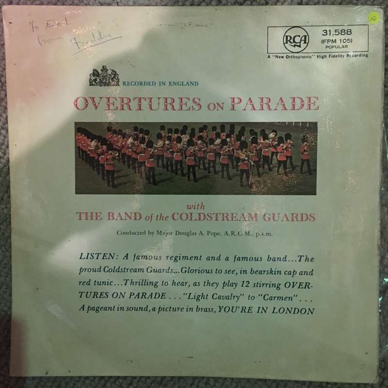 Overtures on Parade - The Band of the Coldstream Guards - Vinyl LP Record - Opened  - Very-Good Q...