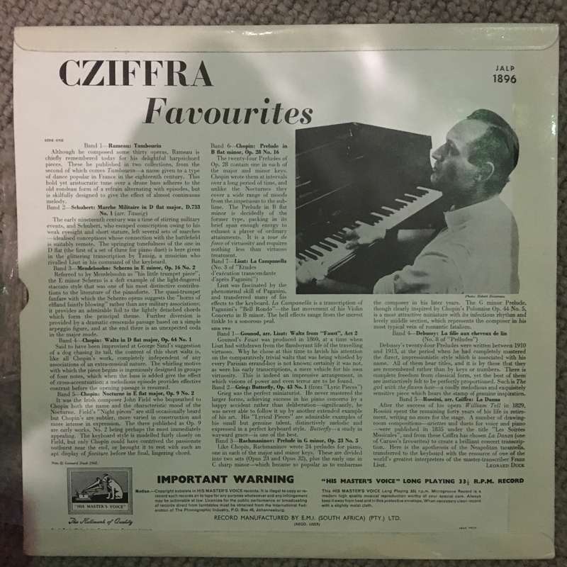 Cziffra Favourites - Vinyl LP Record - Opened  - Very-Good Quality (VG)