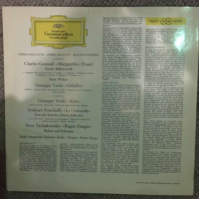 Gounod · Verdi · Ponchielli · Tschaikowsky, Radio-Symphonie-Orchester Berlin · Ferenc Fricsay...