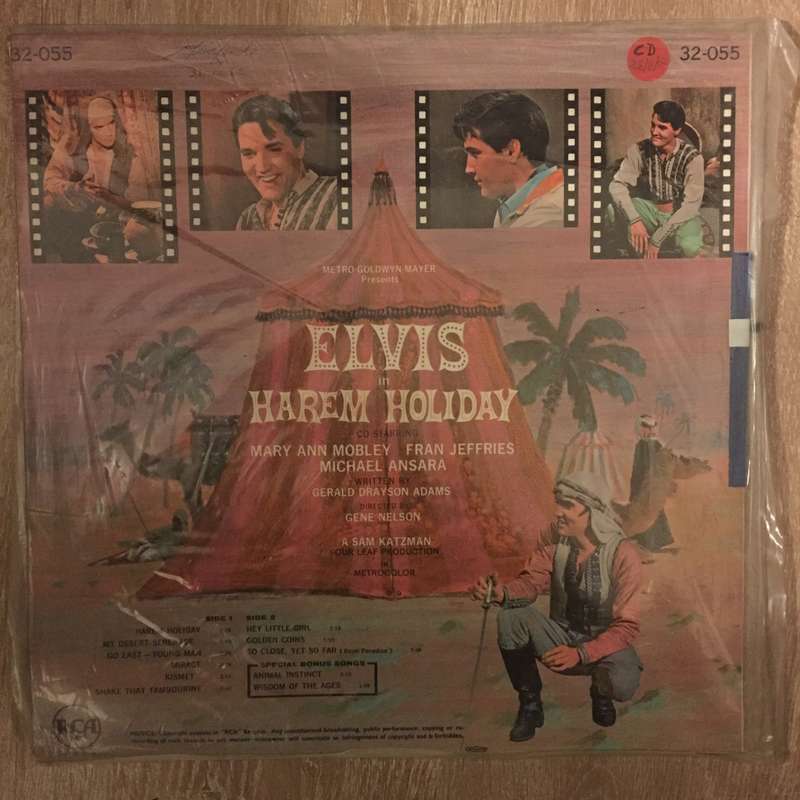Elvis - Harem Holiday - Vinyl LP Record - Opened  - Very-Good+ Quality (VG+)