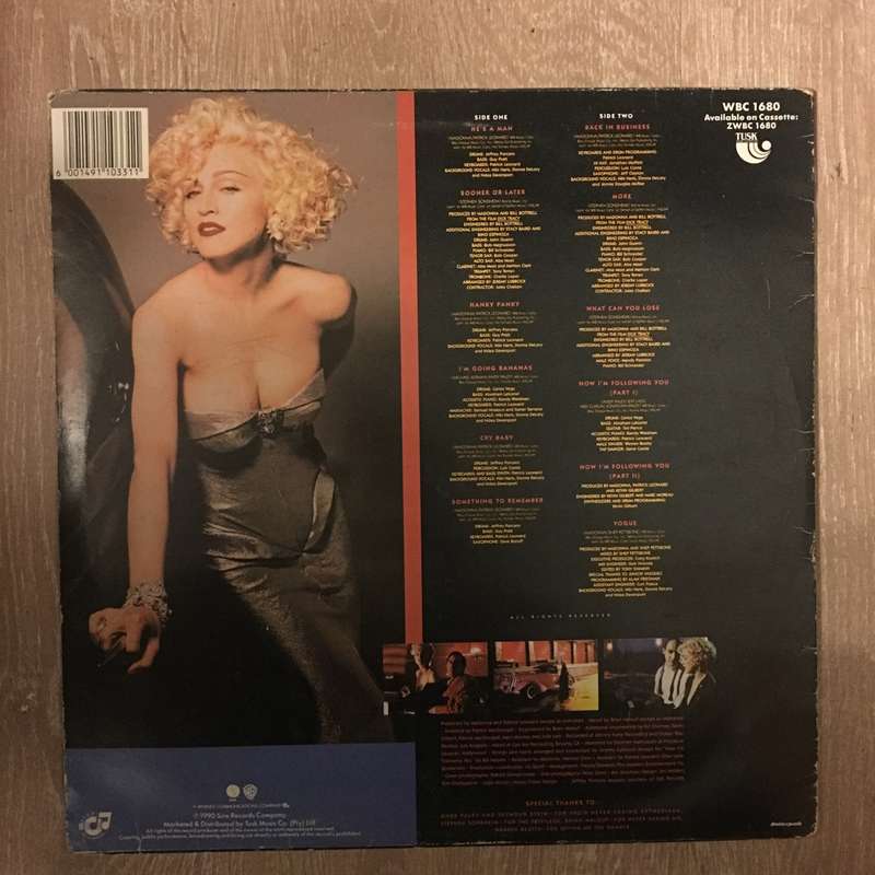 Madonna  I'm Breathless (Music From And Inspired By The Film Dick Tracy) - Vinyl LP Record ...