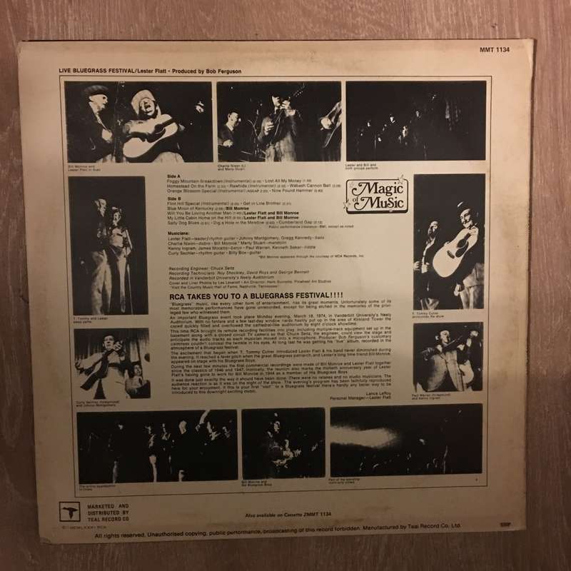 Lester Flatt Live Bluegrass Festival - Vinyl LP Record - Opened  - Very-Good Quality (VG)