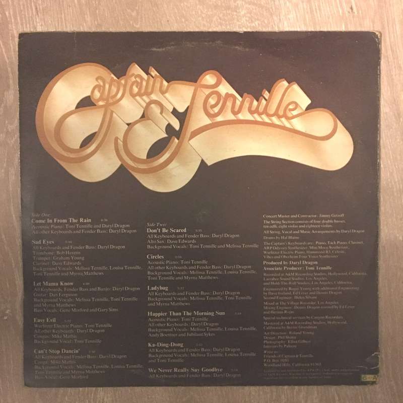 Captain & Tennille - Come In from The Rain - Vinyl LP Record - Opened  - Very-Good Quality (VG)