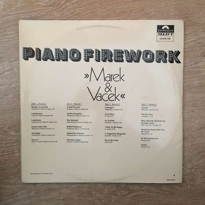 Marek & Vacek - Piano Firework - Vinyl LP Record - Opened  - Very-Good Quality (VG)