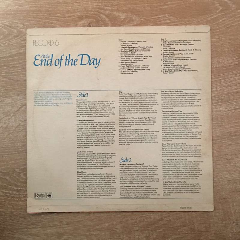 At The End Of The Day -  Vinyl LP Record - Opened  - Good+ Quality (G+)