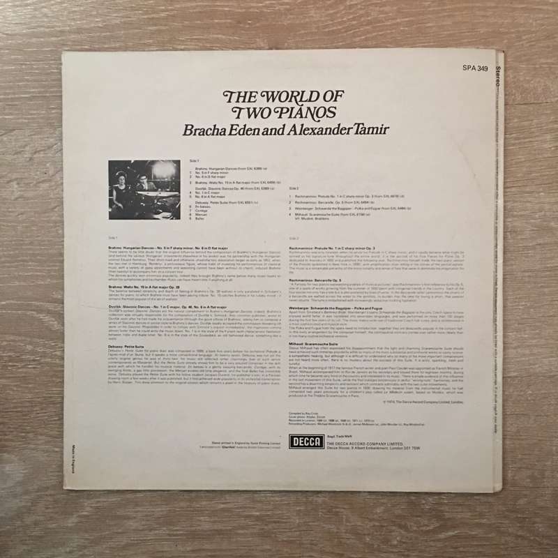 Eden and Tamir - The World Of Two Pianos  - Vinyl LP Record - Opened  - Very-Good- Quality (VG-)