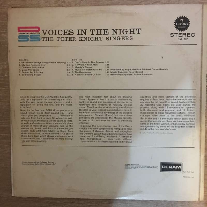 The Peter Knight Singers  Voices In The Night - Vinyl LP Record - Opened  - Very-Good- Qual...