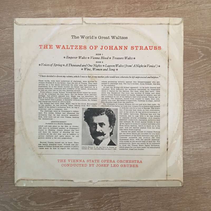 Waltzes Of Johann Strauss - Vienna State Opera Orchestra - Vinyl LP Record - Opened  - Good Quali...